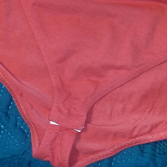 3X SLEEVELESS BODY SUIT ORANGE NWT - Picture 7 of 8